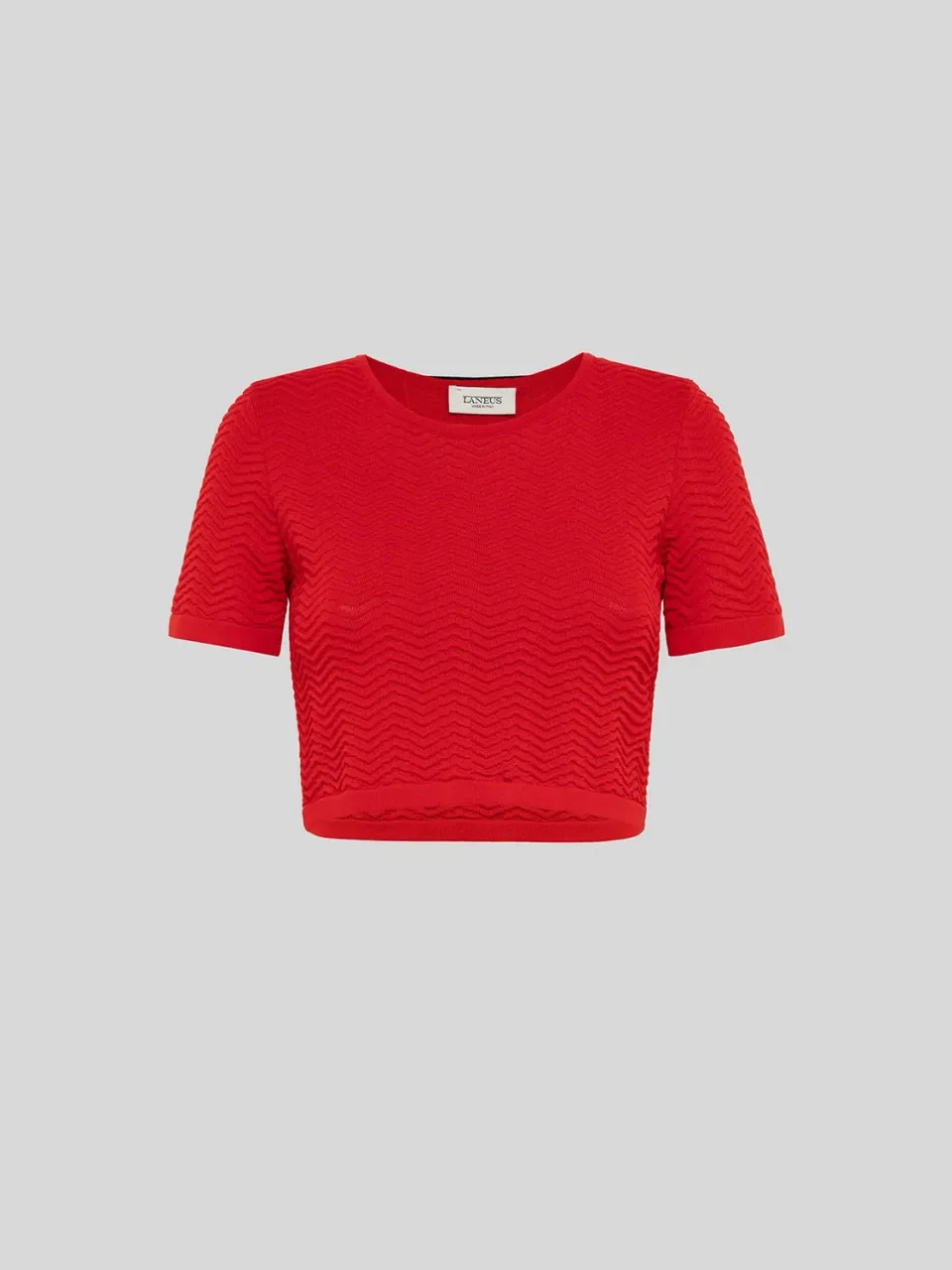 Laneus Knitted Top rød viskose slim fit