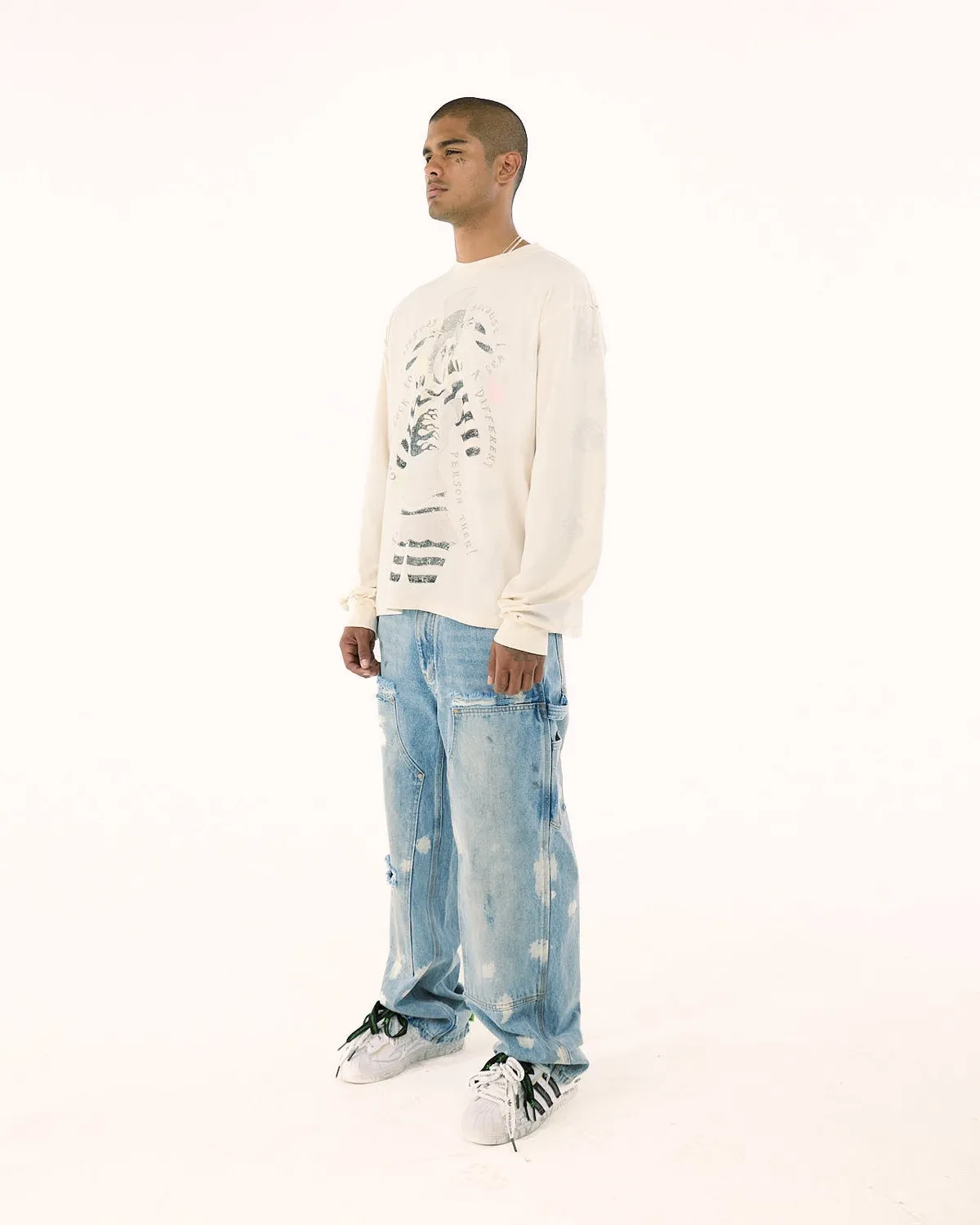 Hellstar Paradise Path longsleeve hvid print