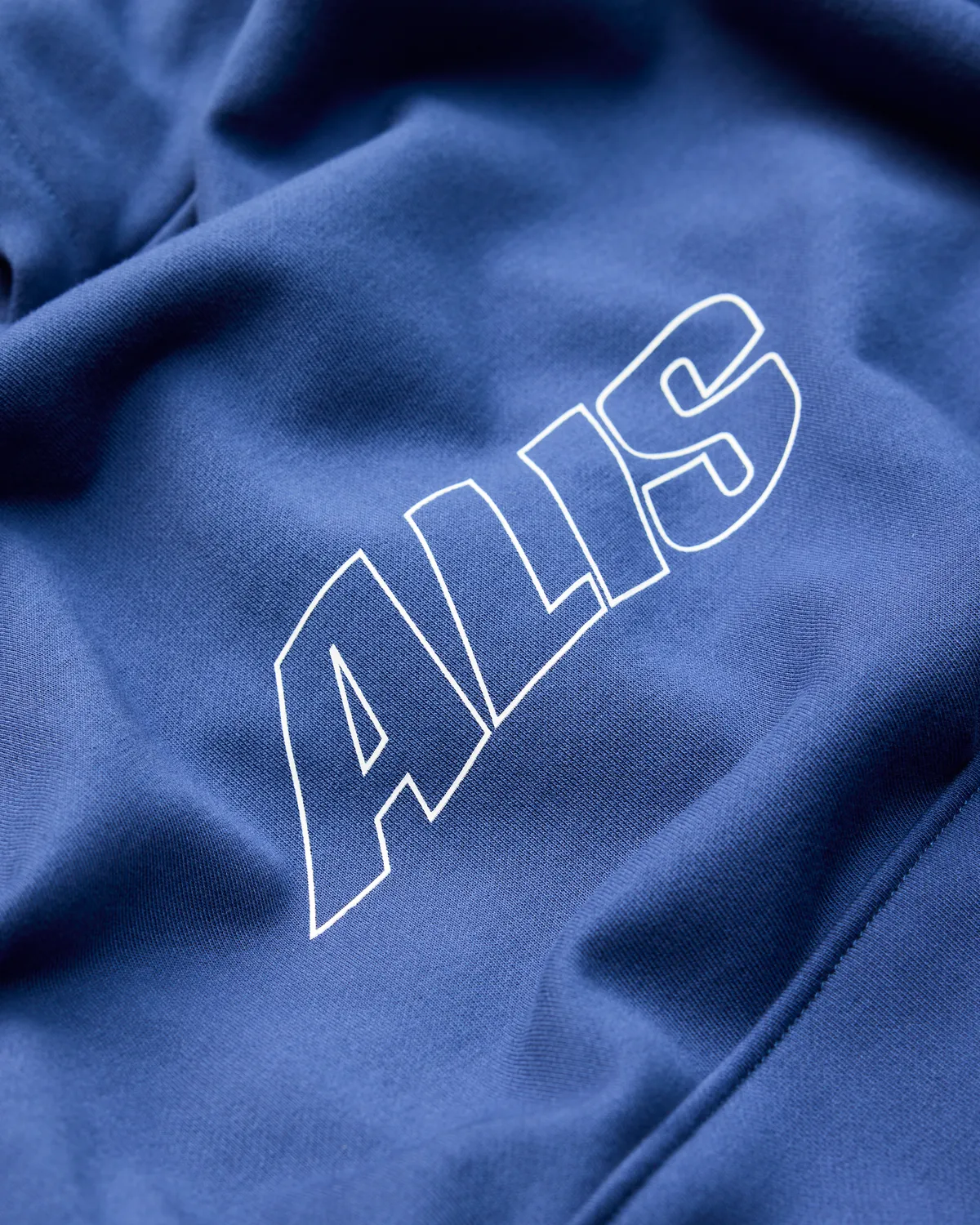 Alis Aori Hoodie W/ Chest Logo Outline hoodie blå oversized
