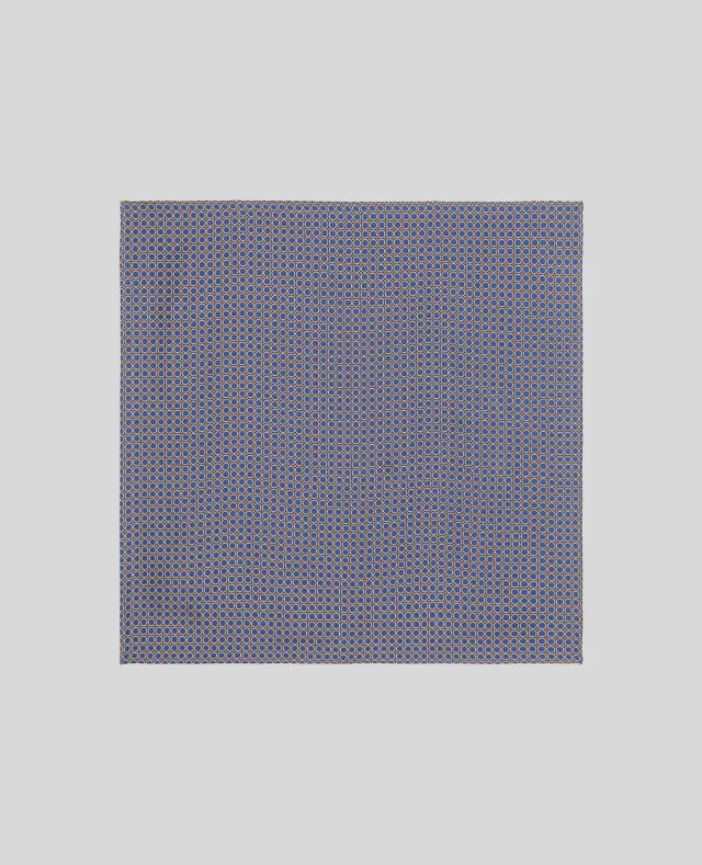 Aspesi silke tørklæde brun/blå twill 66x66