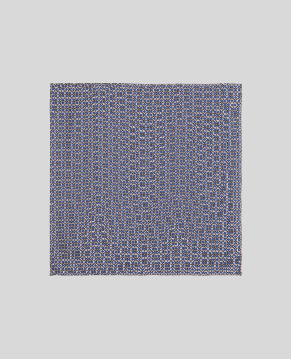 Aspesi silke tørklæde brun/blå twill 66x66
