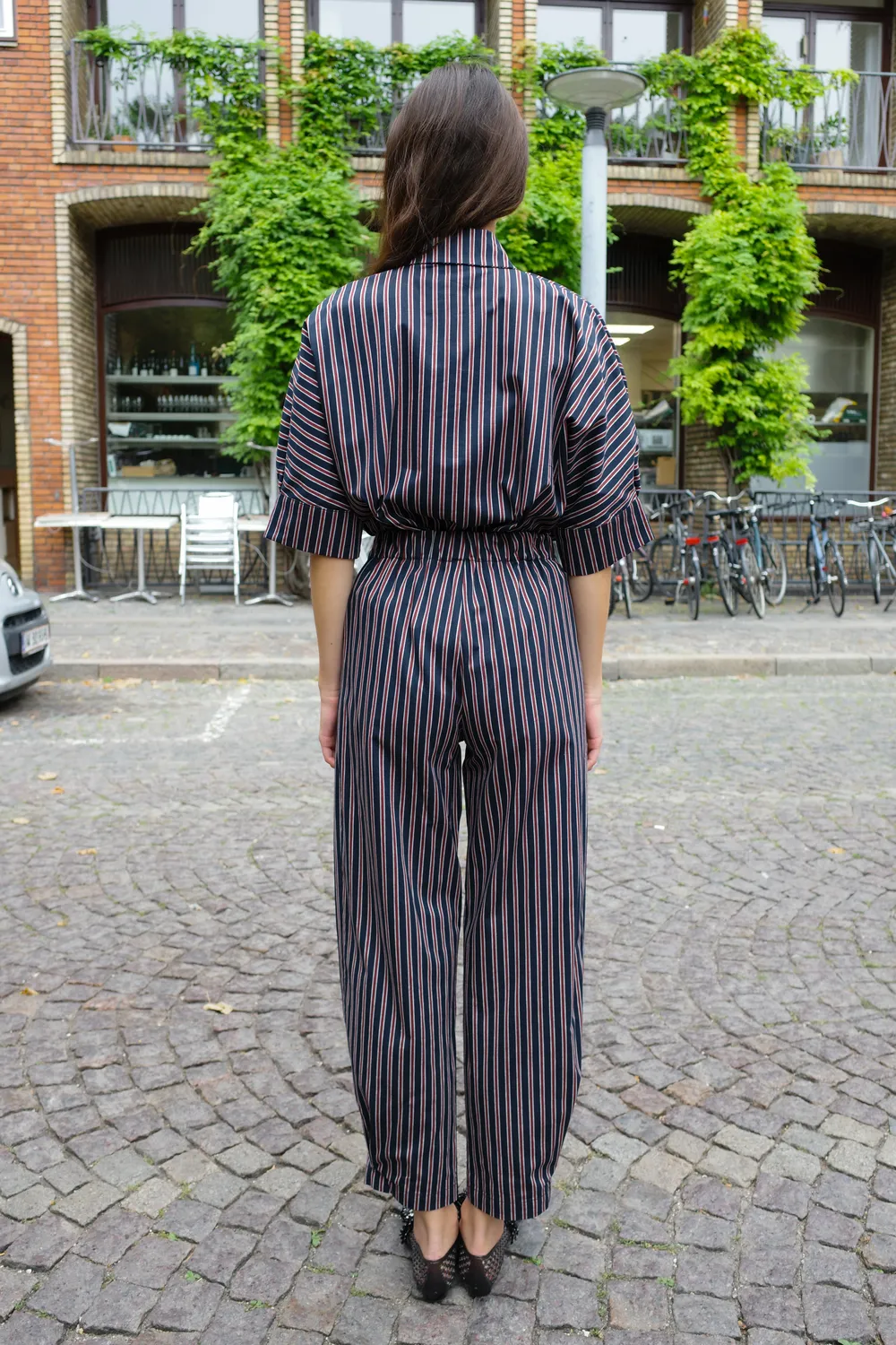 Caro Editions Coco bukser navy/bordeaux bomuld