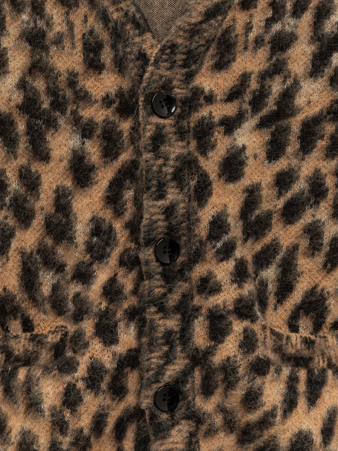Laneus Brushed Spotted cardigan spotted alpaka