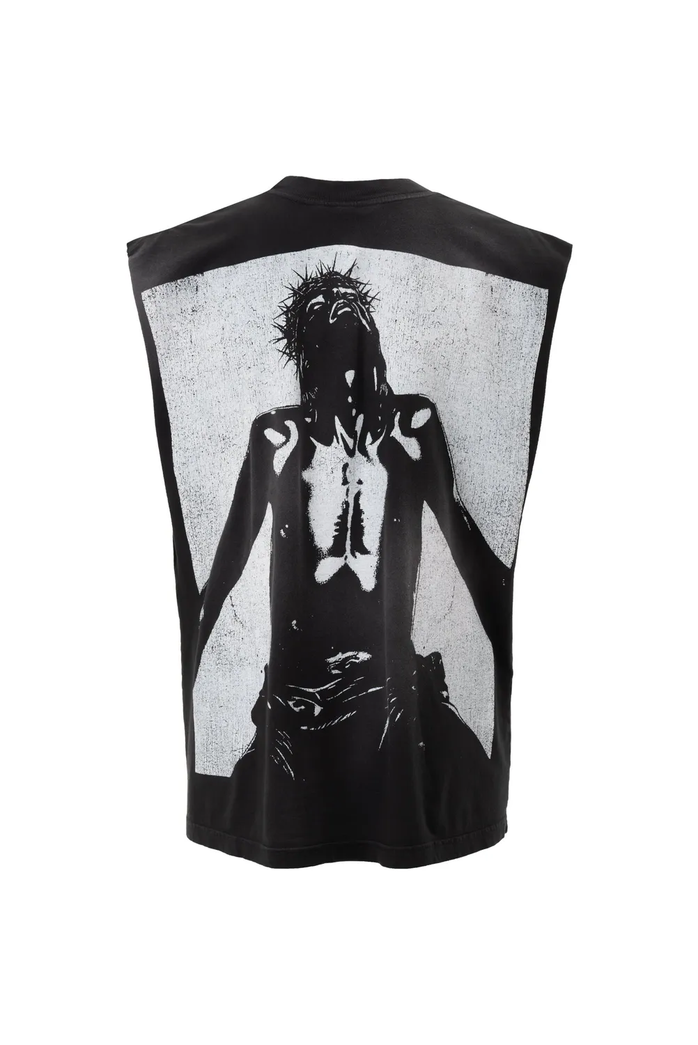 Hellstar HSSS26TE5-BLK cutoff t-shirt sort