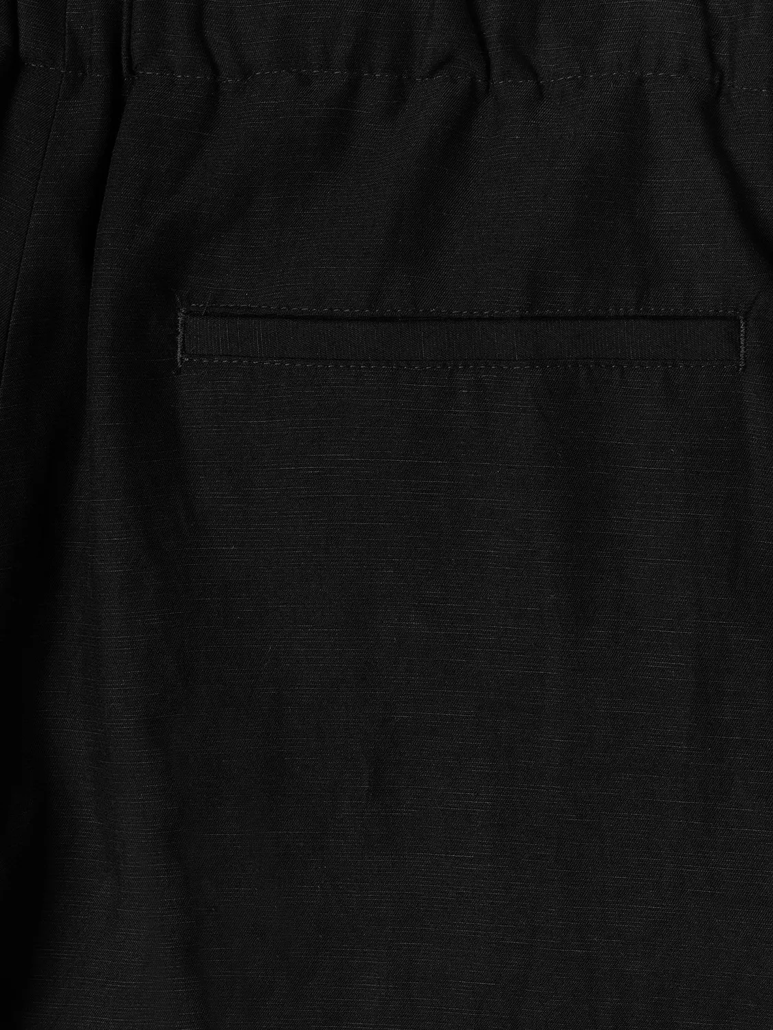 Laneus Linen Viscose Slim Fit bukser sort hør