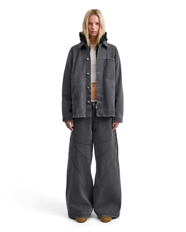 Alis Viren workerjakke washed grey 100% bomuld