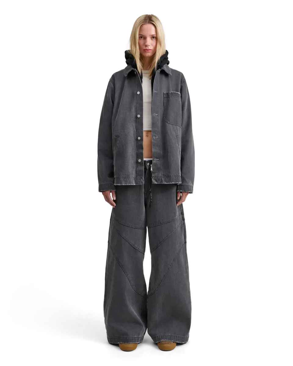 Alis Viren workerjakke washed grey 100% bomuld