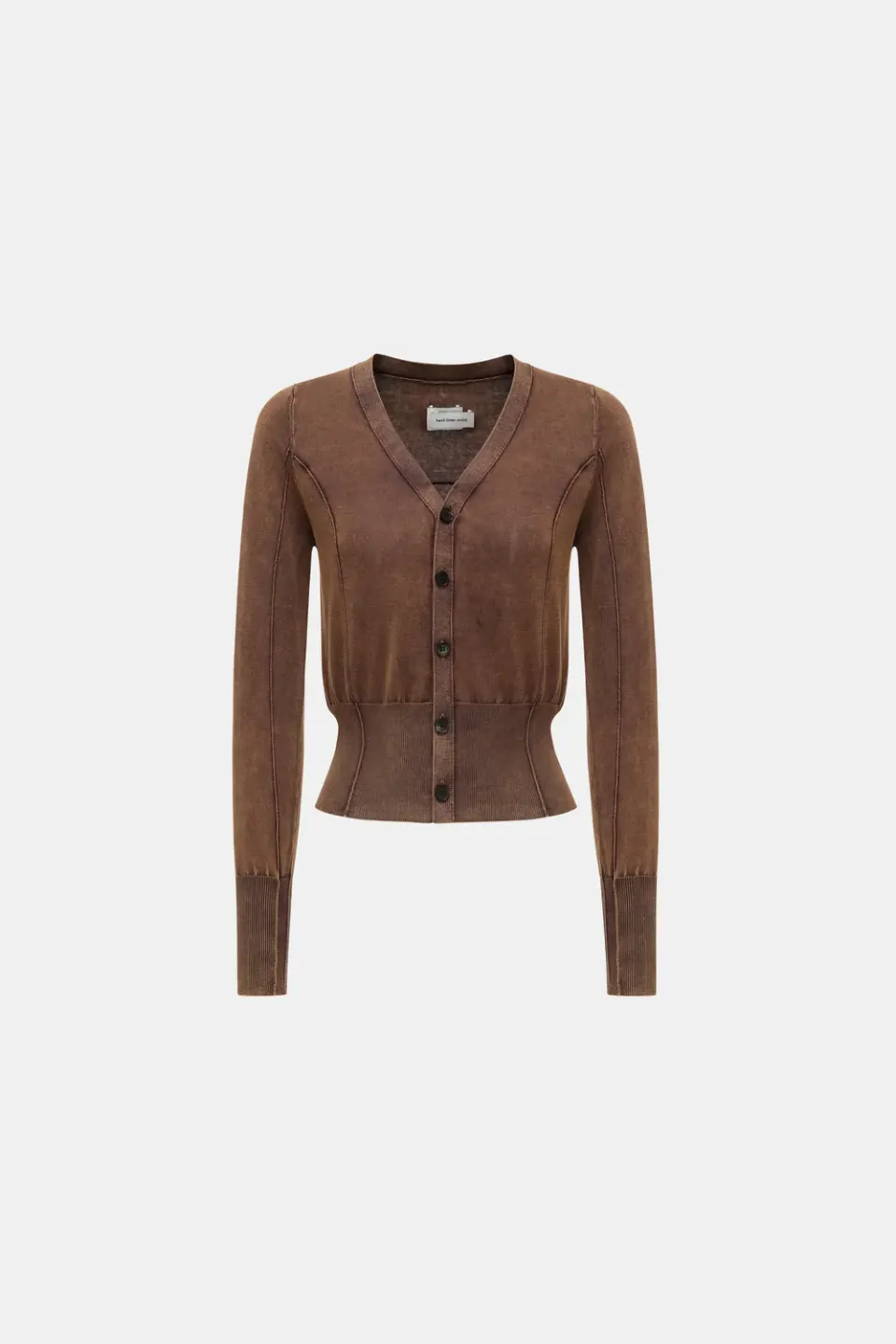 Feng Chen Wang Sandwashed Grey Knit cardigan grå strik