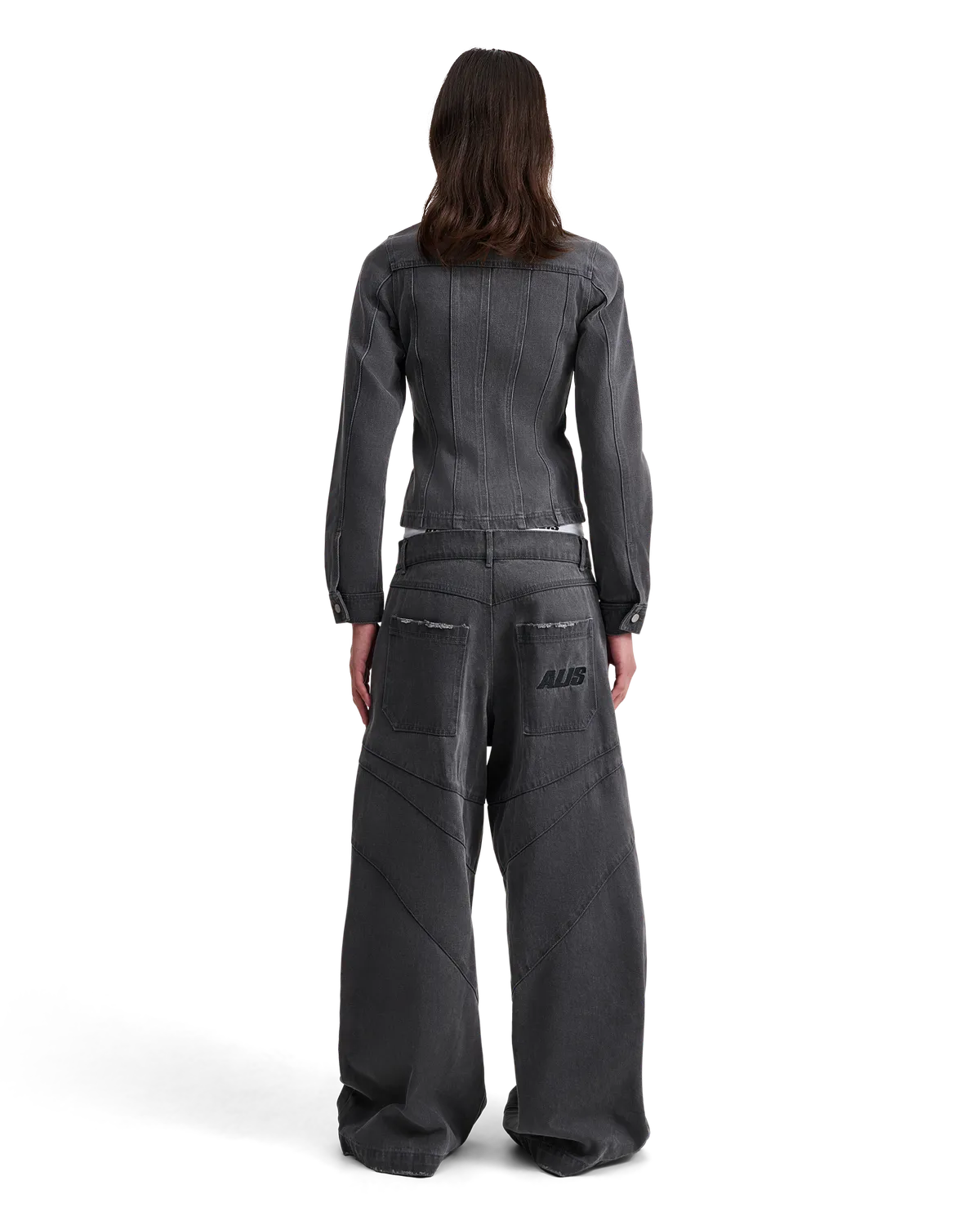 Alis Jenn Short Fitted denimjakke washed grey