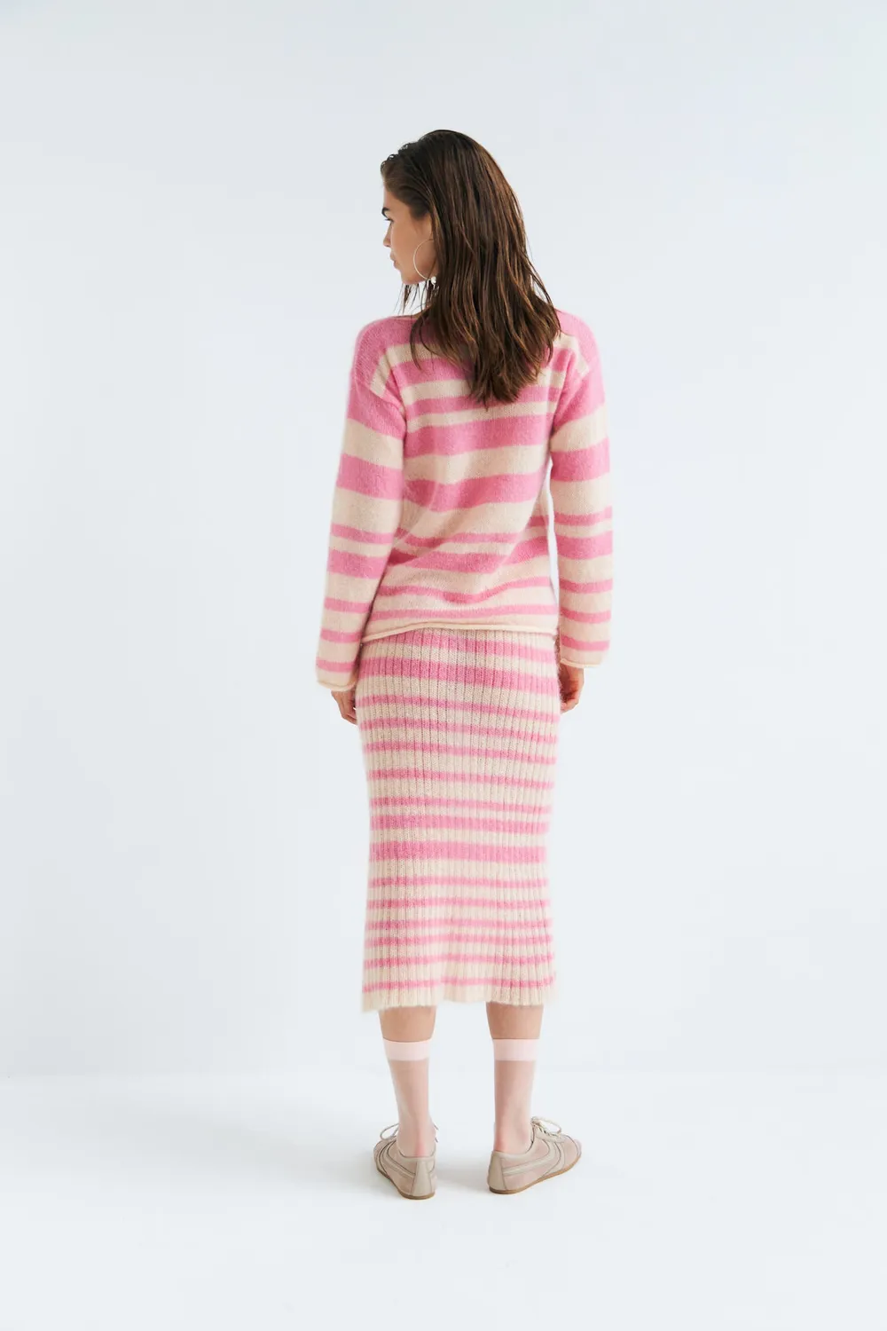 DAWNXDARE Starlette strikskørt 219 super pink mohair