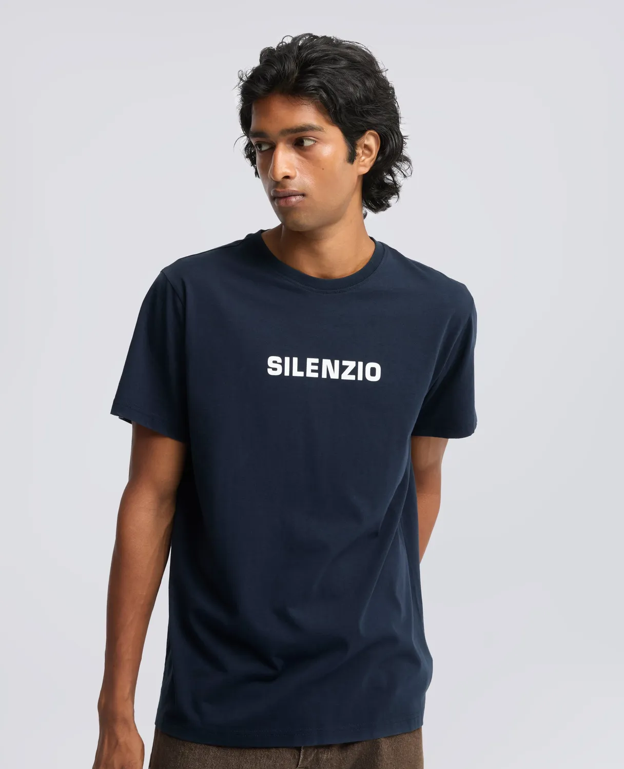 Aspesi Silenzio t-shirt navy bomuld regulær