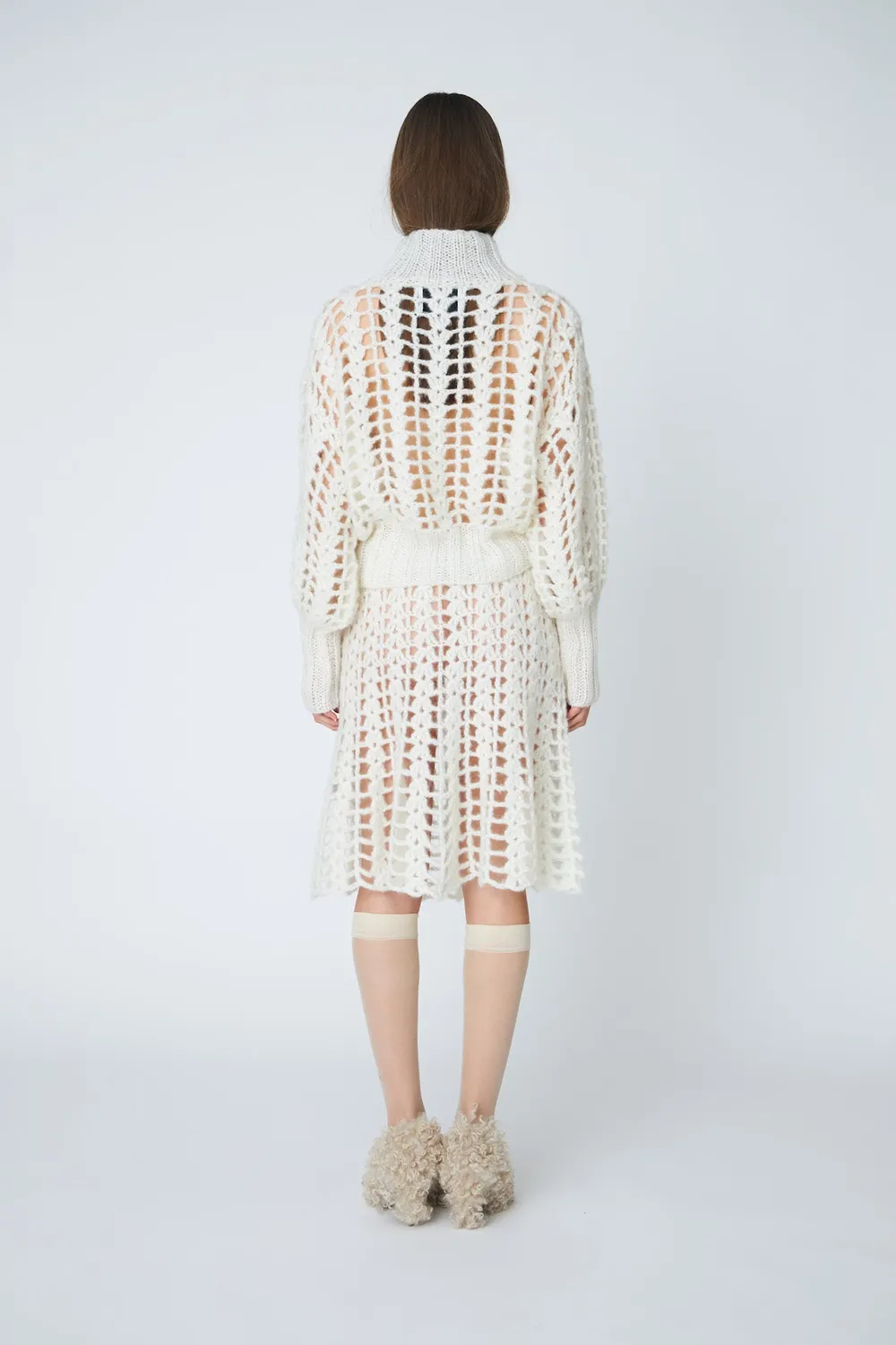 DAWNXDARE Erica Crochet pullover 102 Chalk hæklet