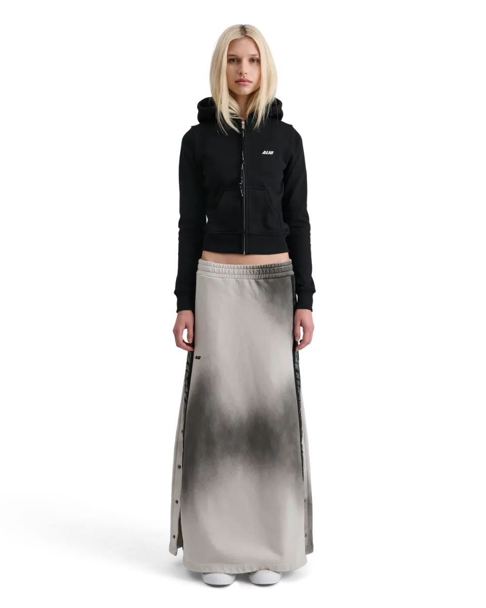 Alis Lauren hættetrøje med lynlås Solid Black cropped