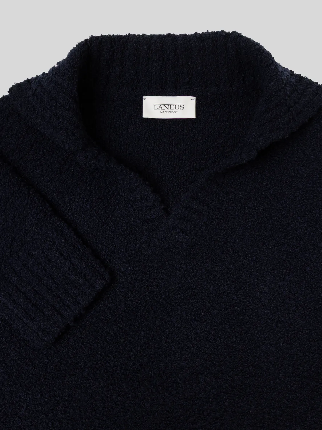 Laneus Boxy Polo strikpolo navy uld