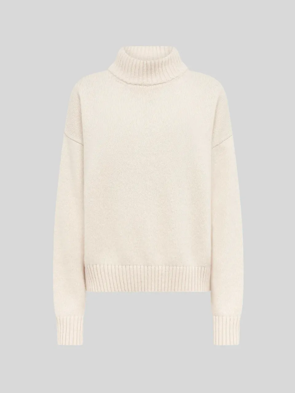 Laneus Wool Angora mock-neck sweater cream