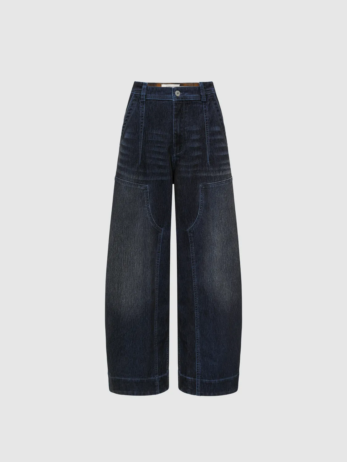 Feng Chen Wang Navy Flocked Jeans navy flocking