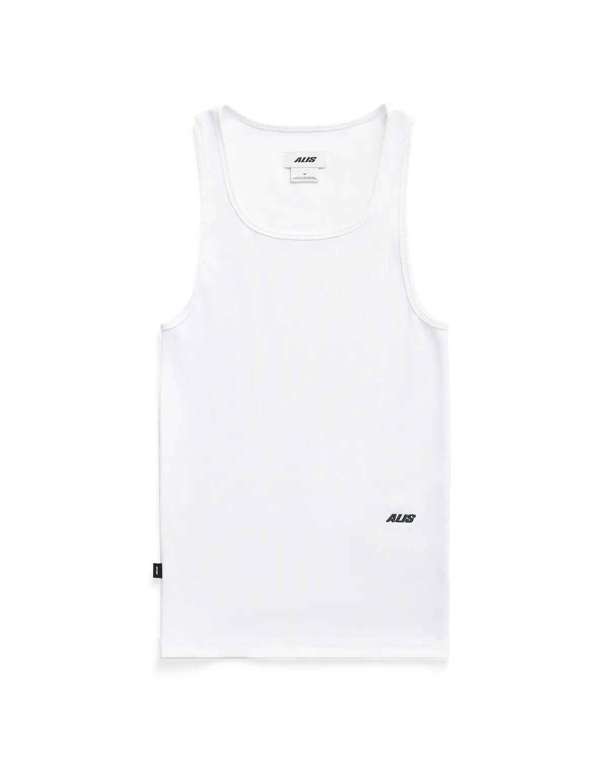 Alis Josh tanktop Solid White ribbet