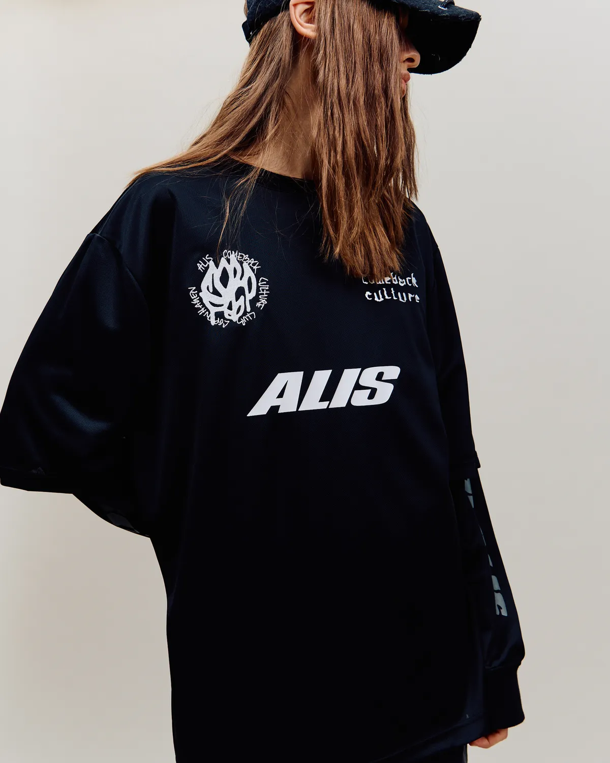 Alis Comeback Club 2-layer jersey sort polyester