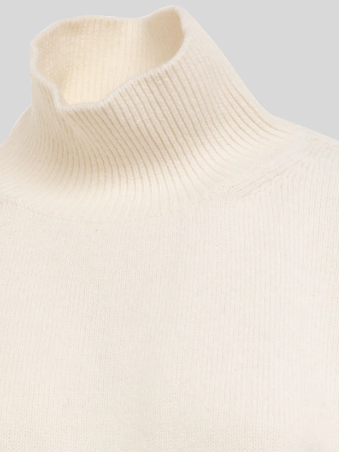 Laneus uld-rullekrave cream boxy cashmere