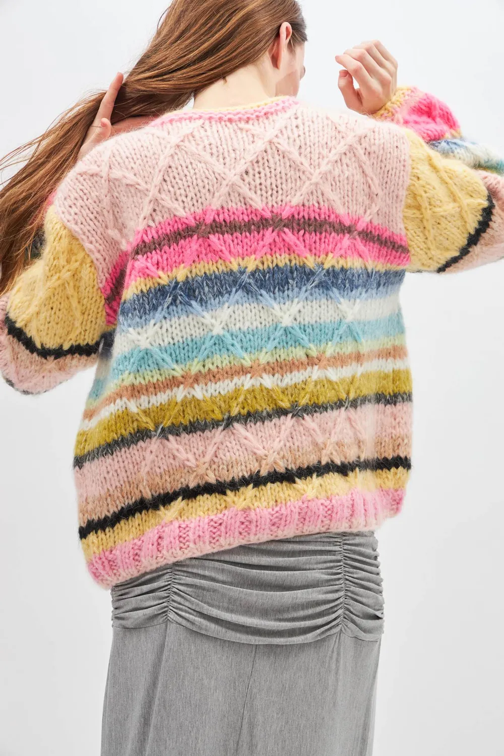 Dawnxdare Gabi cardigan multi mohair cropped