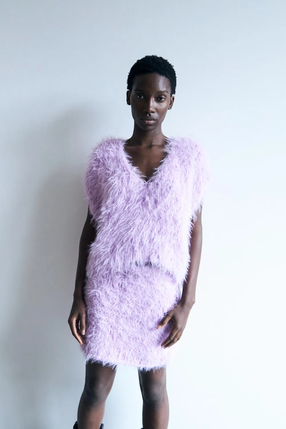 DAWNXDARE Barré 219 Super Pink nederdel pink mohair