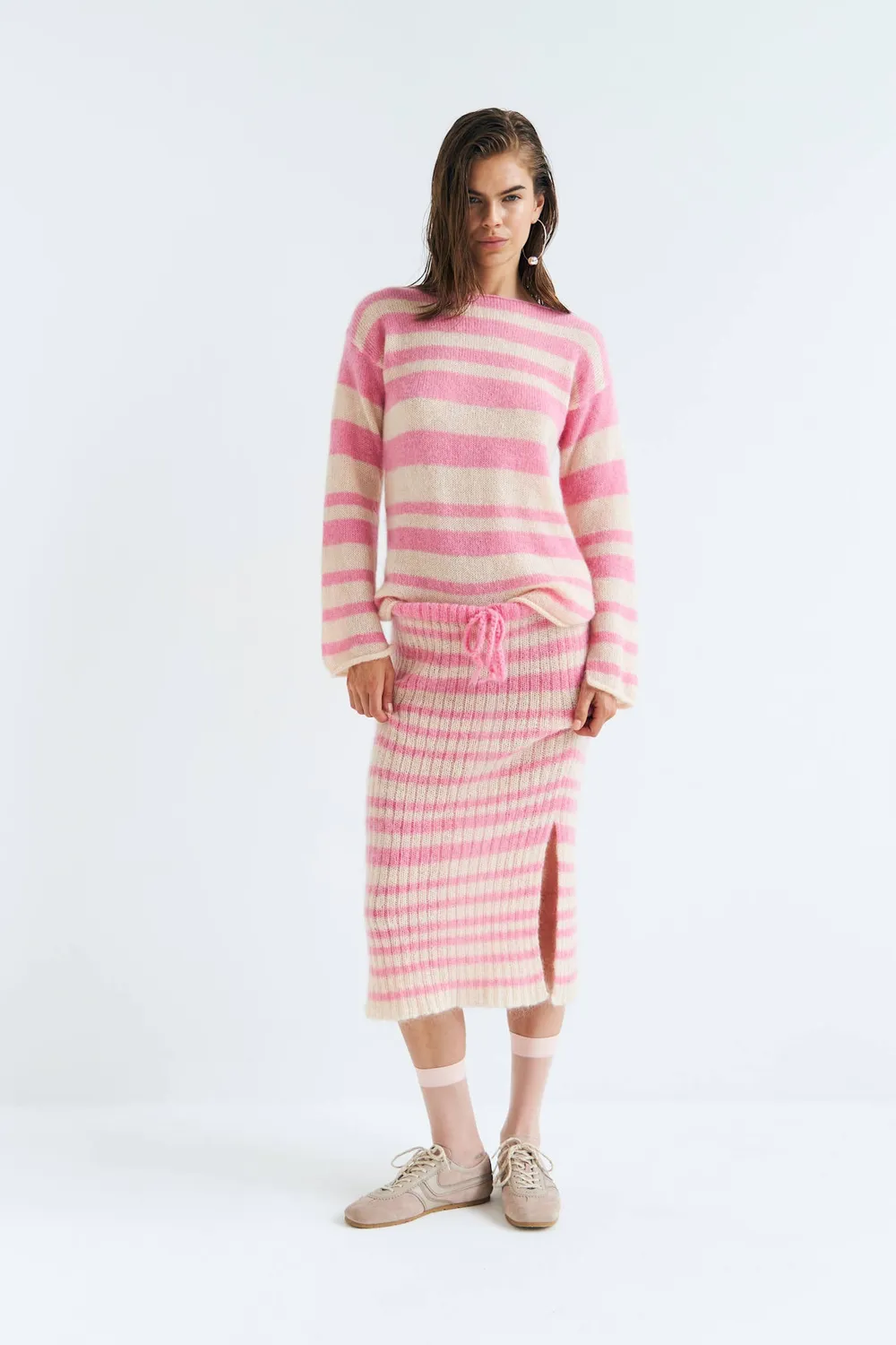 DAWNXDARE Starlette strikskørt 219 super pink mohair