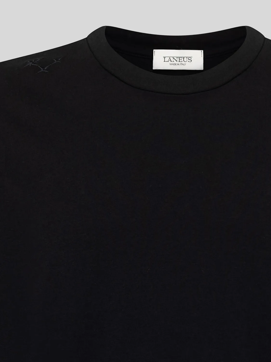 Laneus Oversized t-shirt sort bomuld broderi