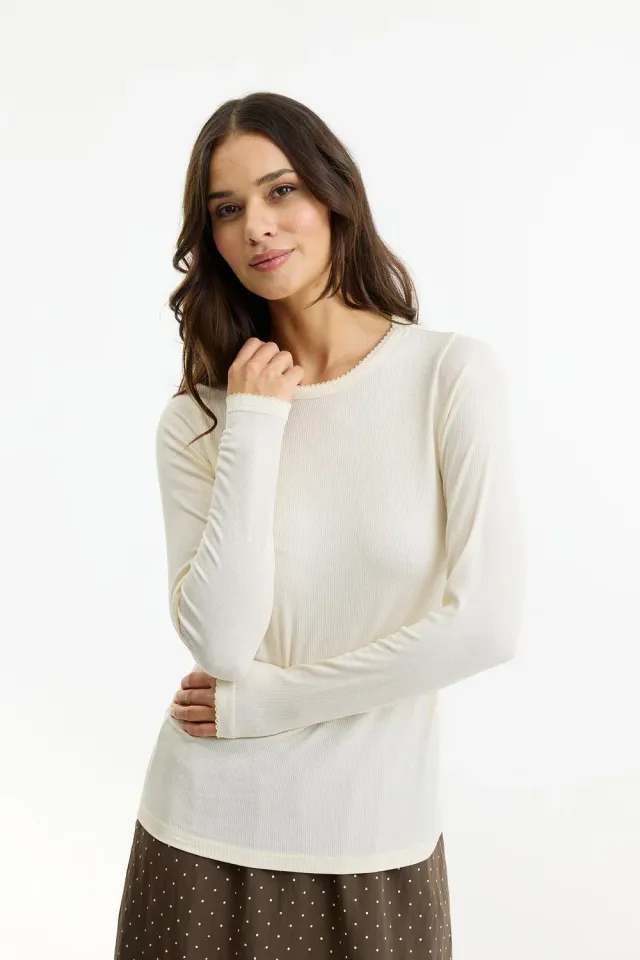 IN FRONT Yvonne t-shirt rib viskose