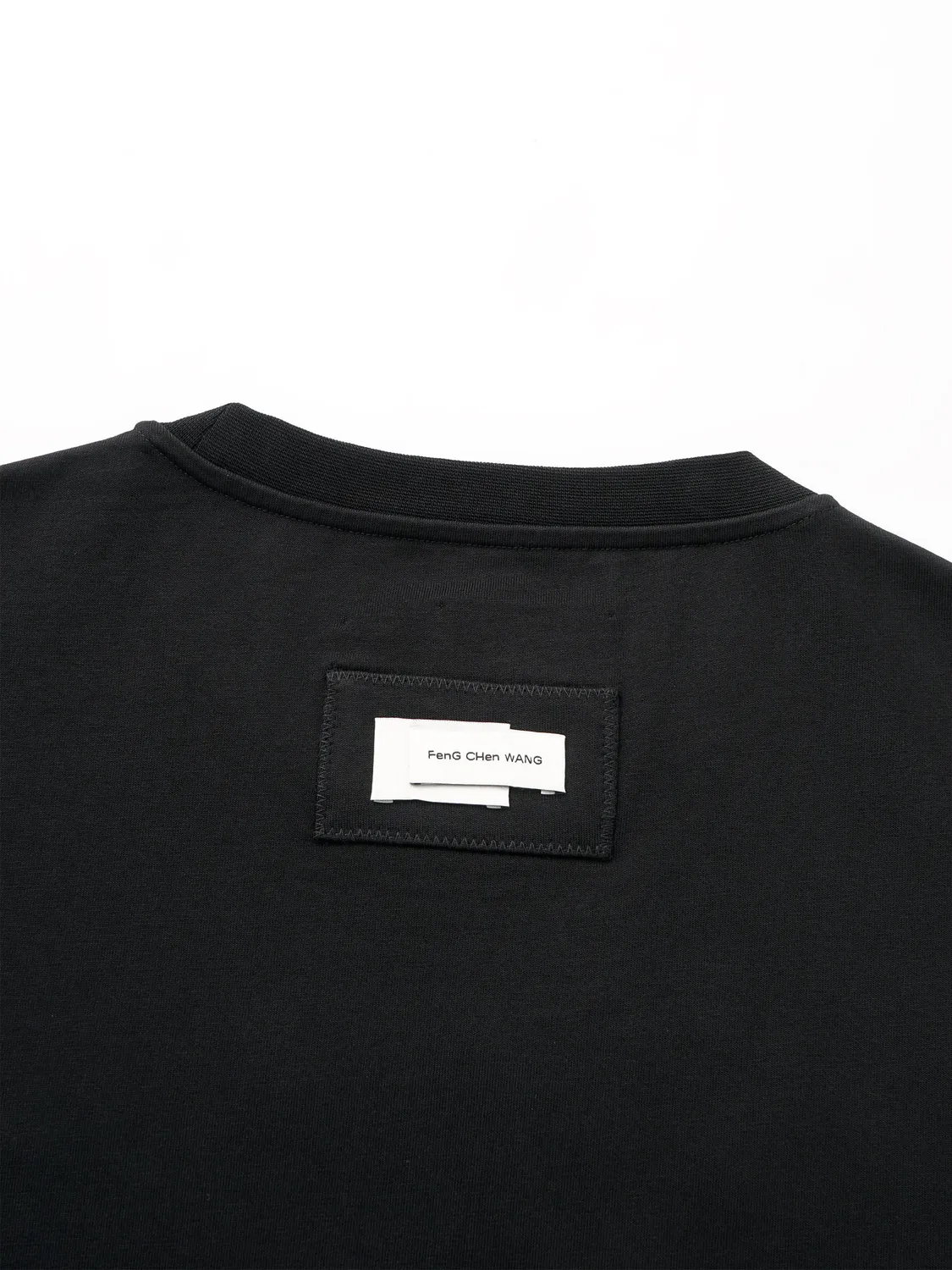 Feng Chen Wang Deconstructed langærmet t-shirt sort