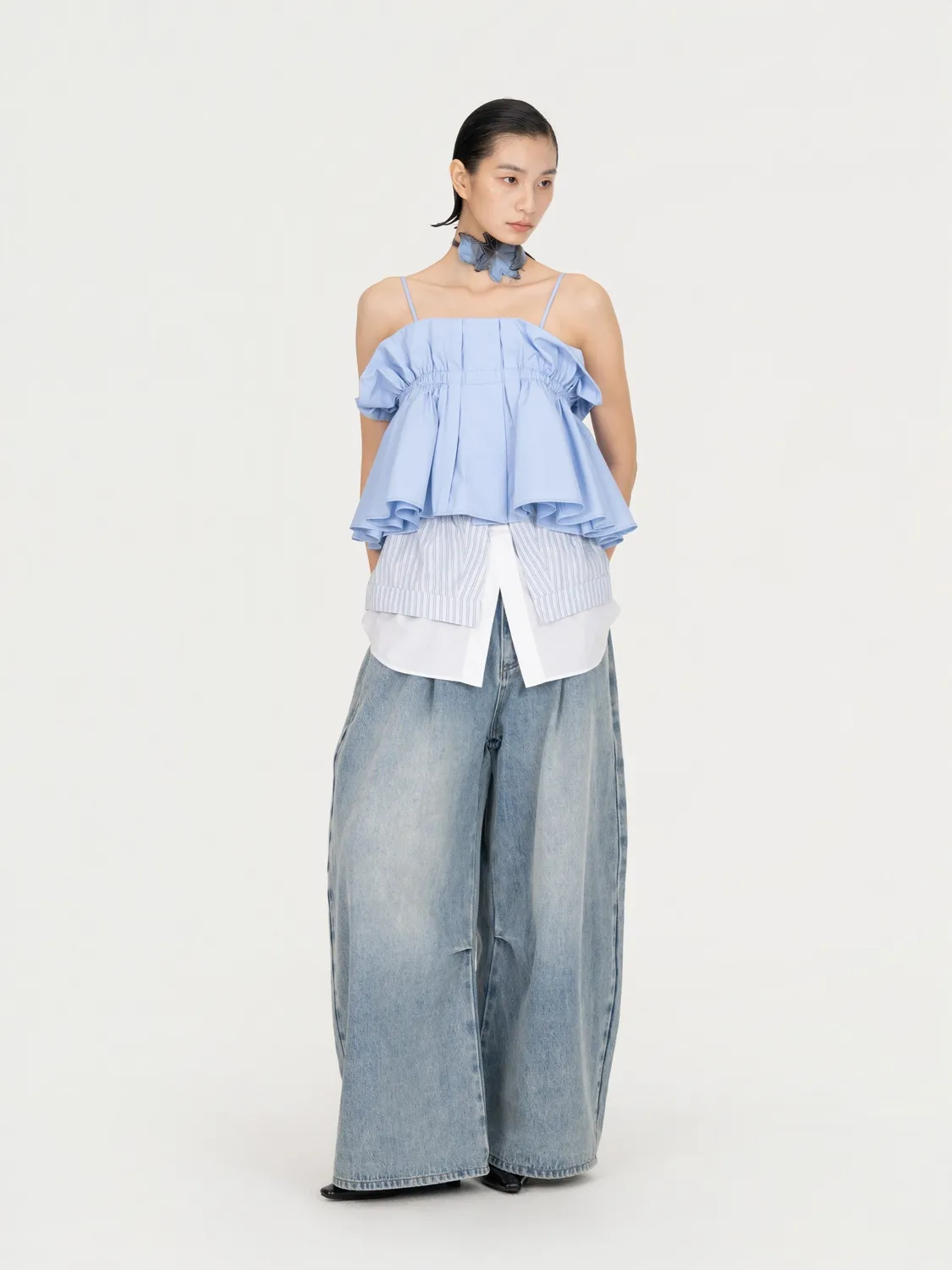 Feng Chen Wang Ruffle Camisole stroptop flæse OS