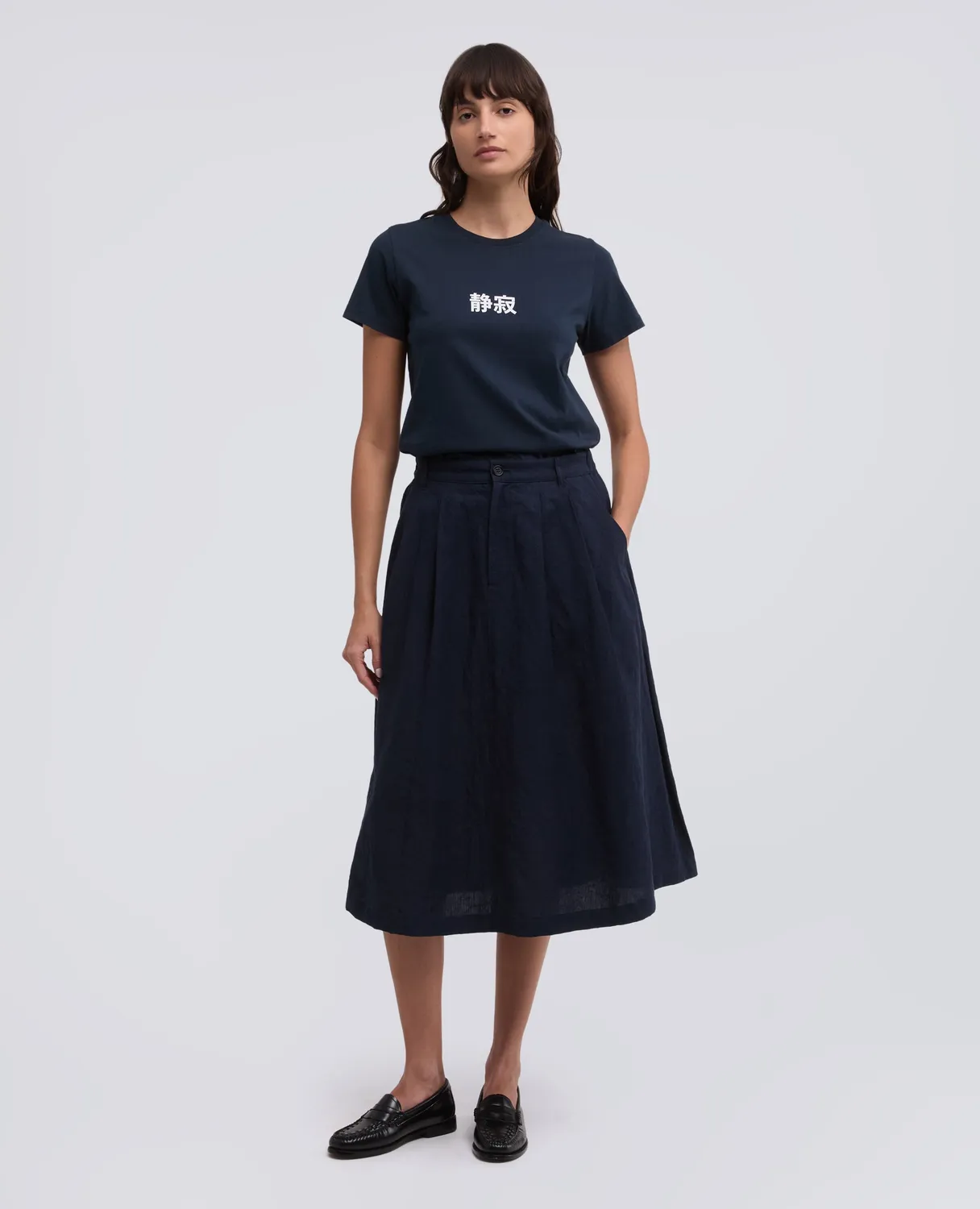 Aspesi Silenzio T-shirt navy capsule japan print