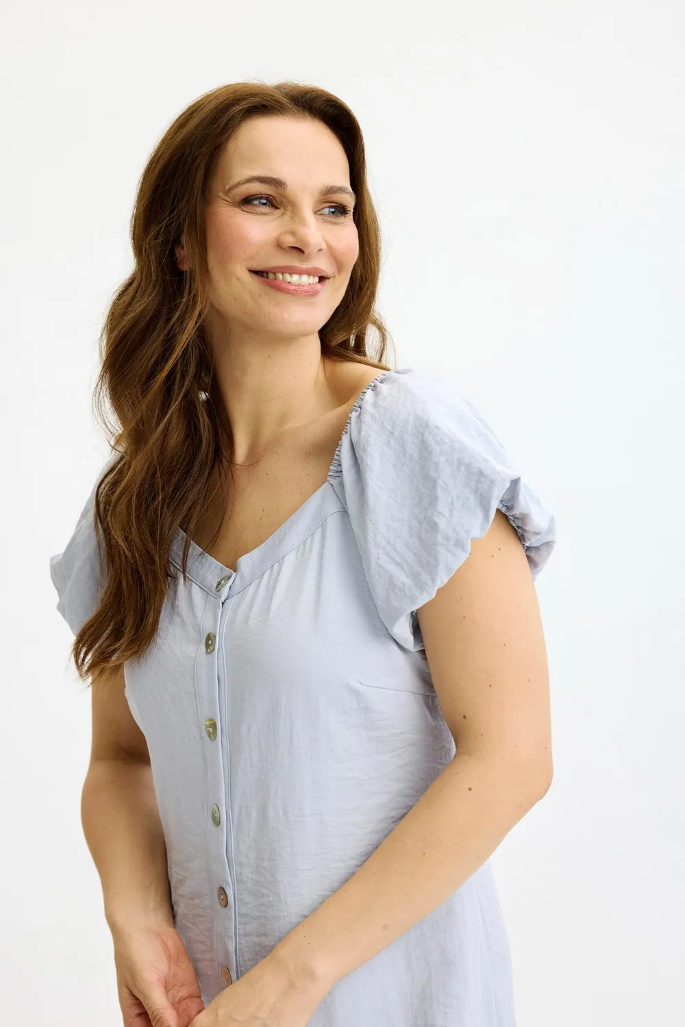 IN FRONT Filippa kjole med knapper S-XXL