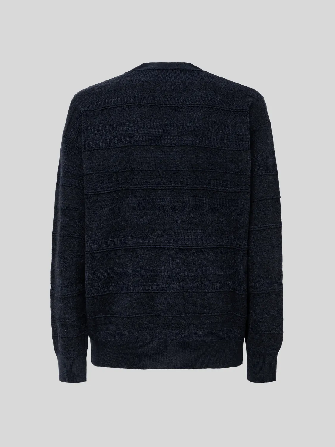 Laneus Lightweight Jacquard cardigan navy uld