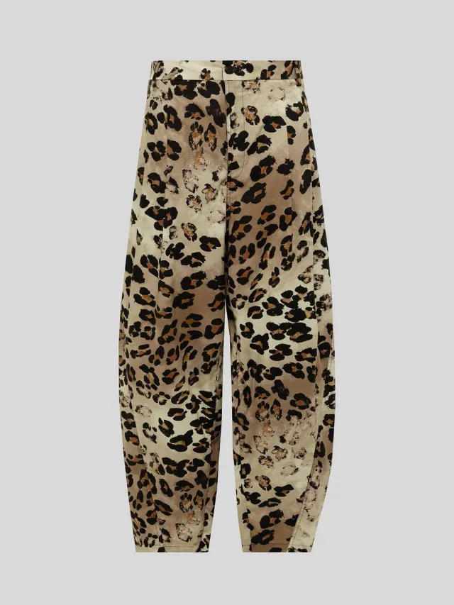 Laneus Animal Print Trousers bukser multicolour bomuld