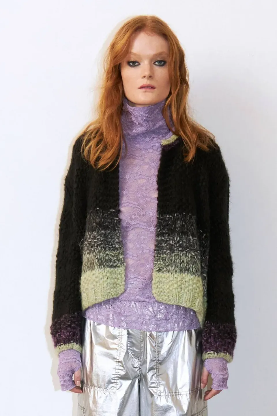 DAWNXDARE GABI SHADE 999 strikcardigan sort