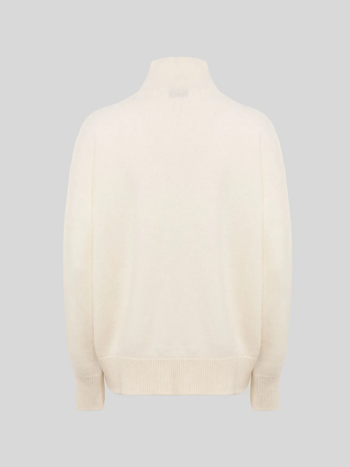 Laneus uld-rullekrave cream boxy cashmere