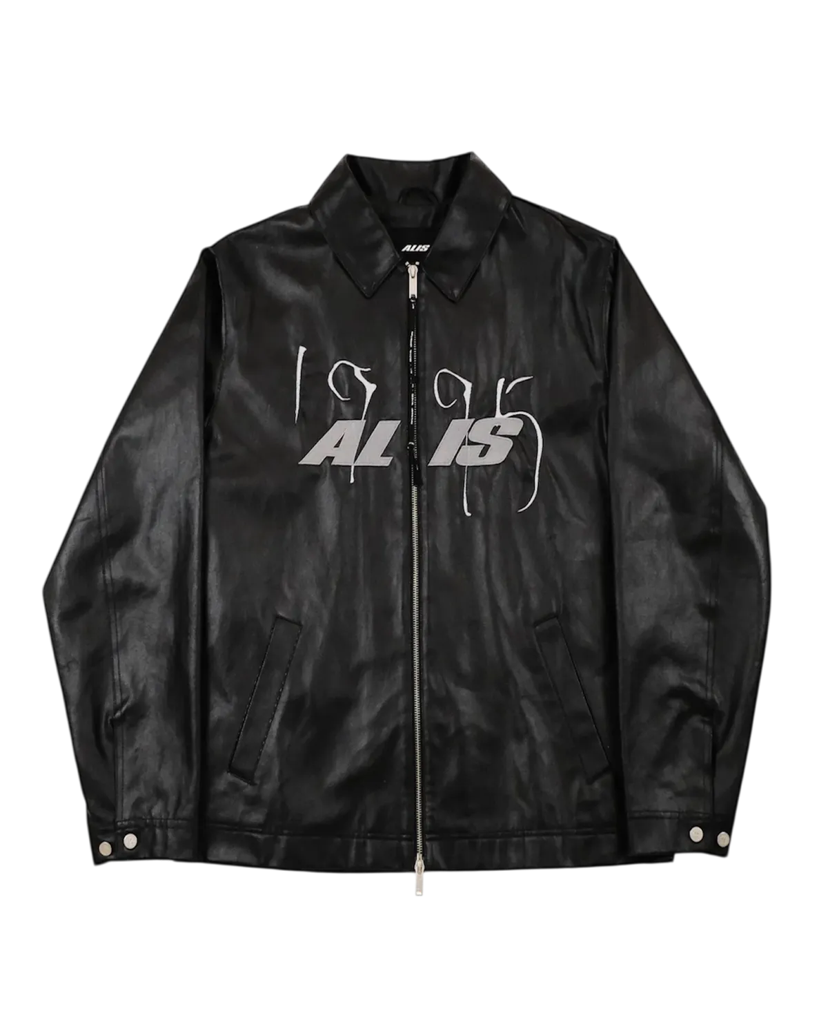 Alis Viren arbejdsjakke glossy black coated blank