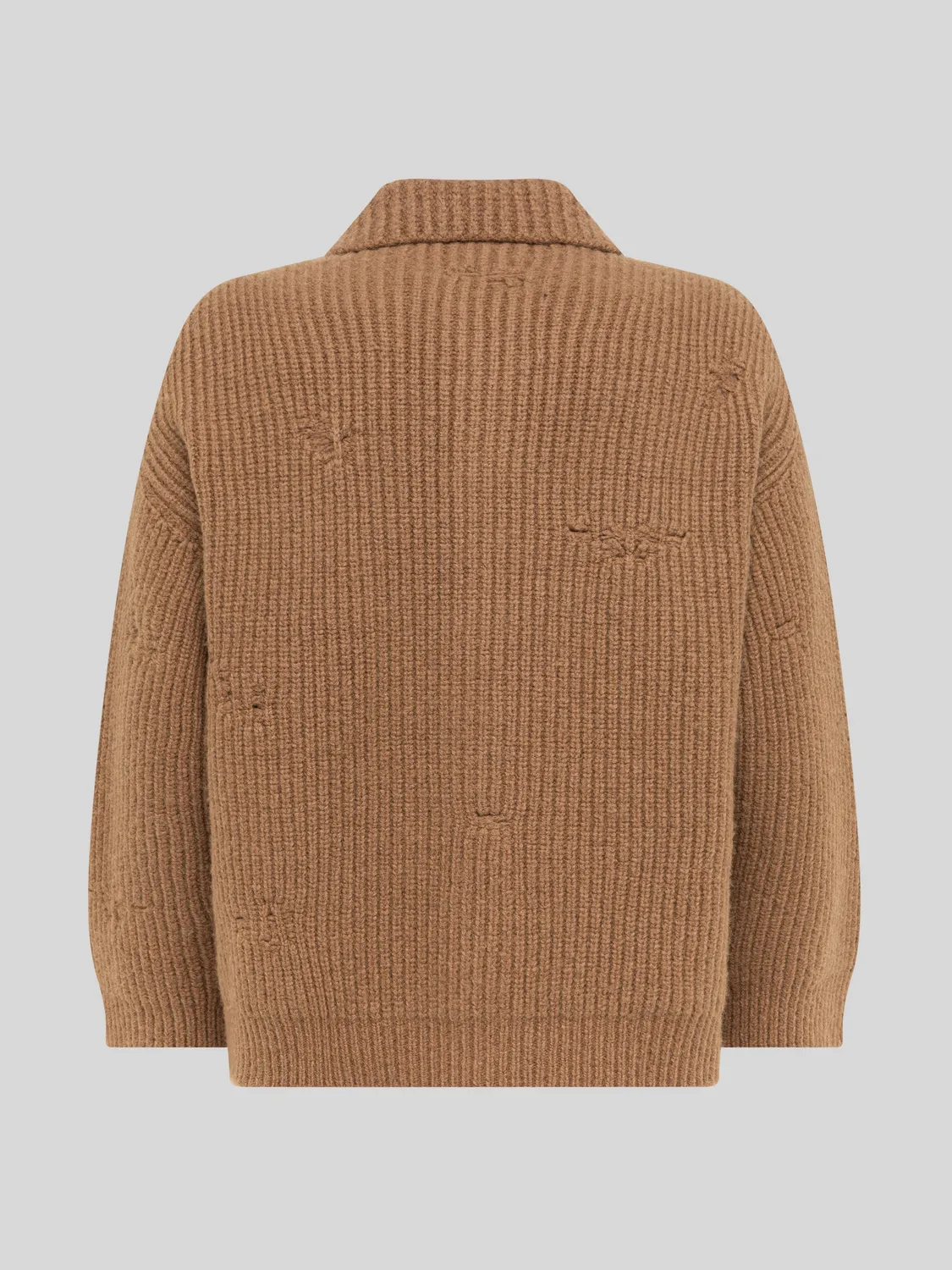 Laneus Destroyed Box-Pleated jakke camel uld