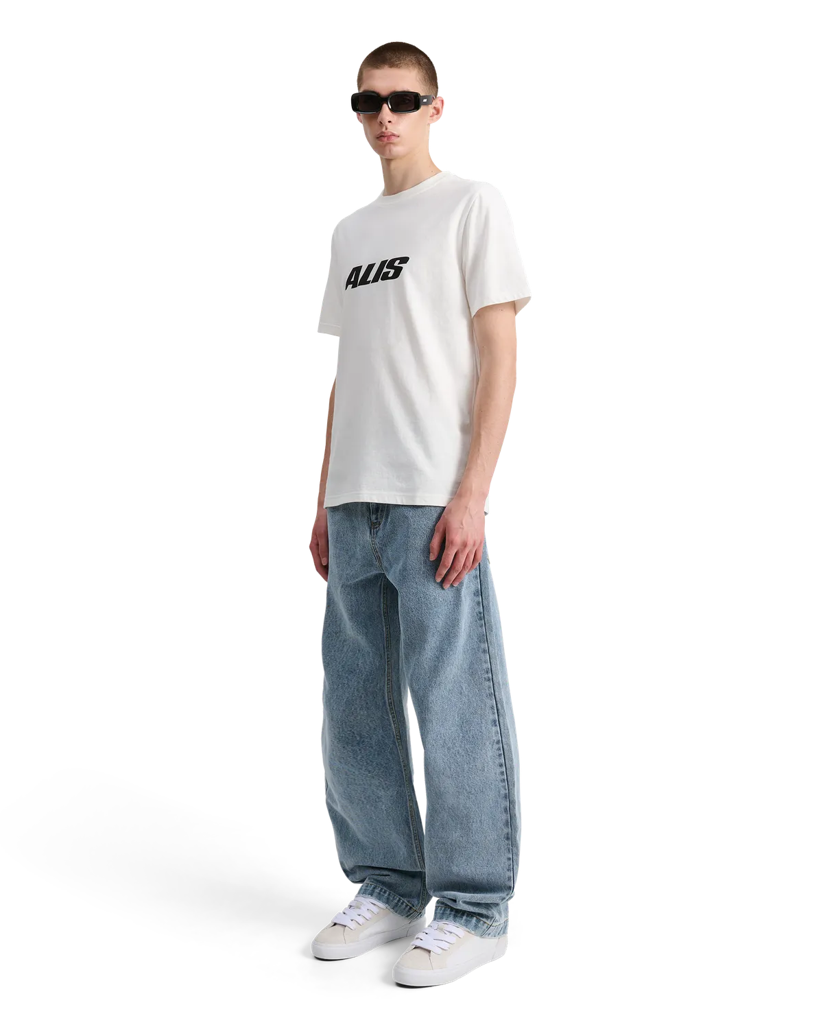 Alis Bam wide fit jeans Washed Light Blue