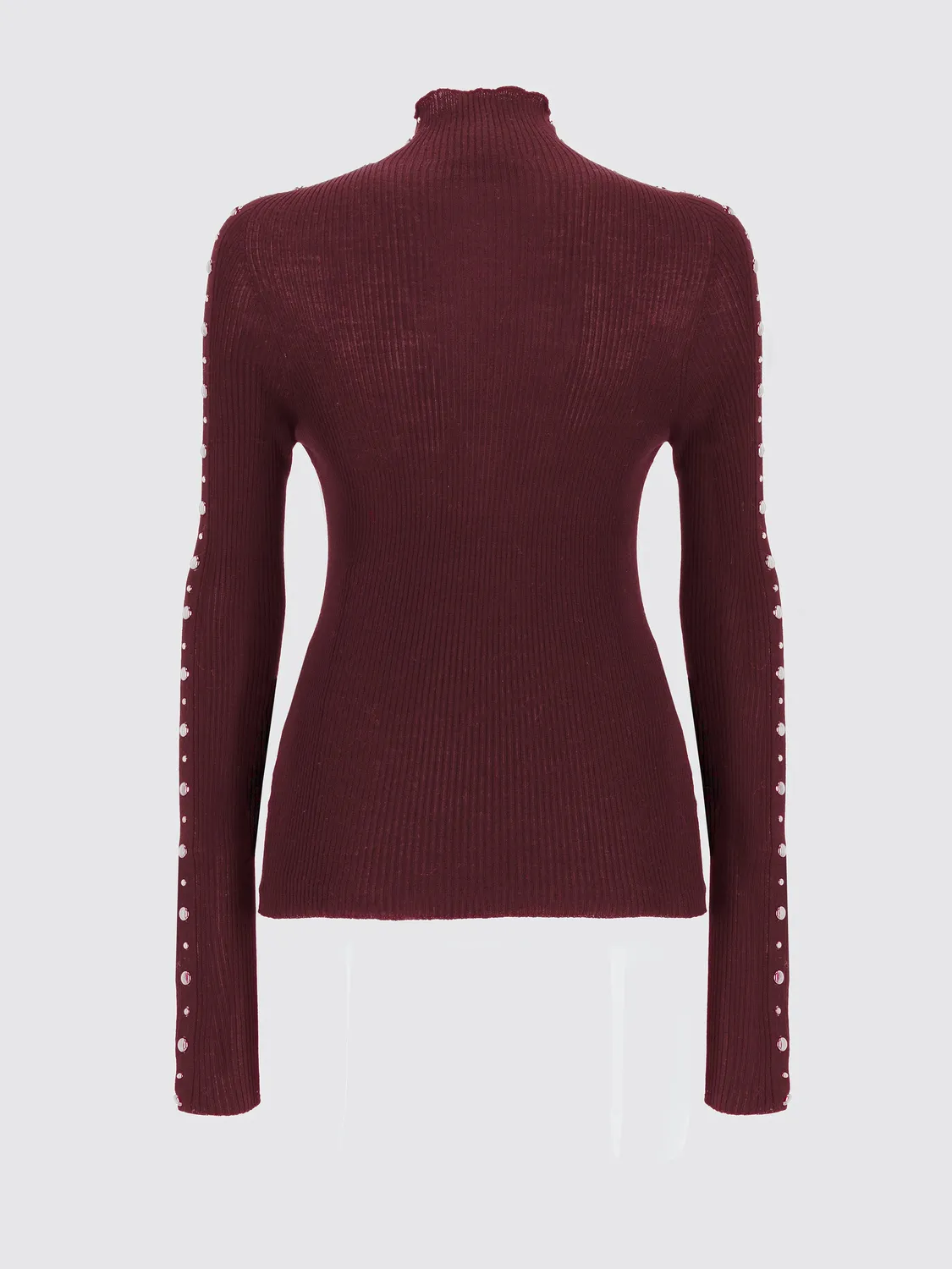 Laneus turtleneck rullekrave bordeaux merinould