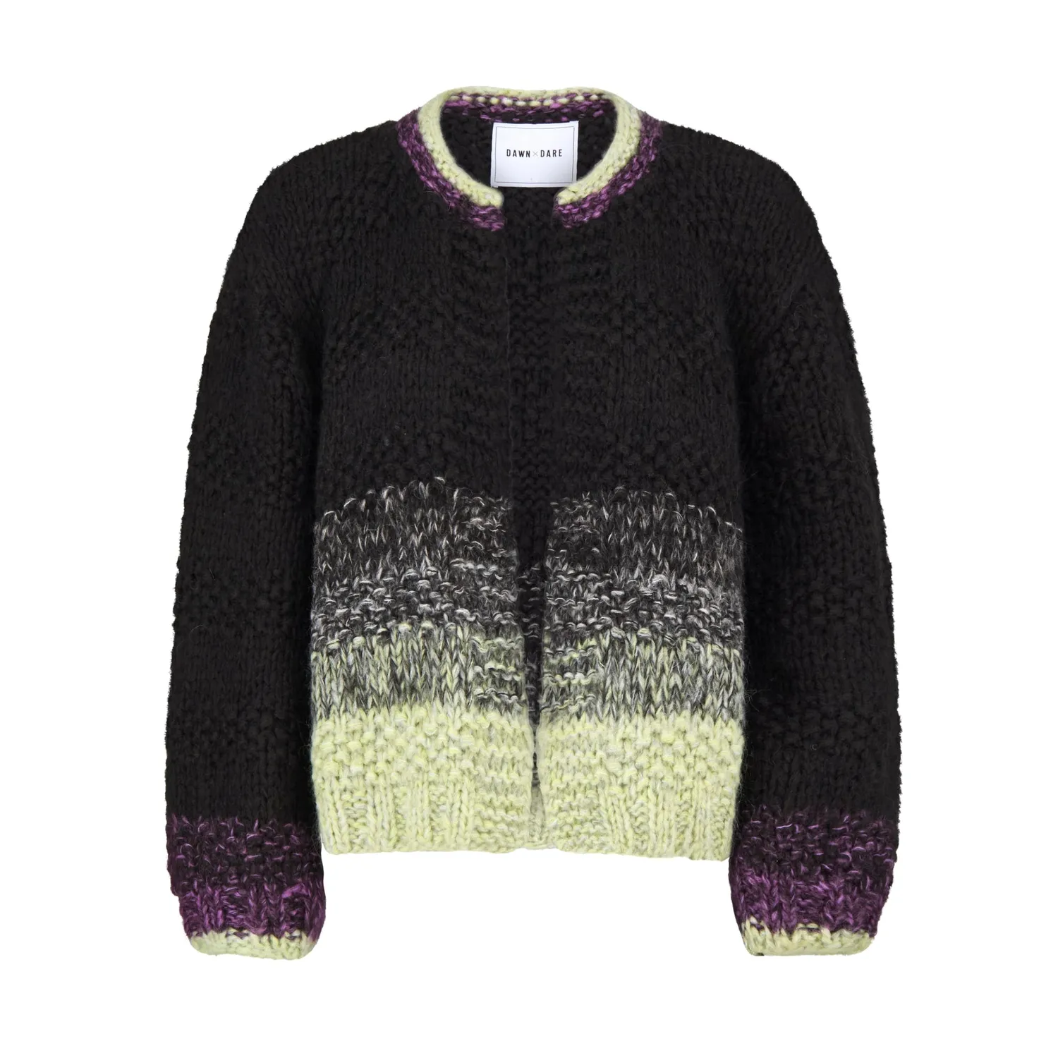 DAWNXDARE GABI SHADE 999 strikcardigan sort
