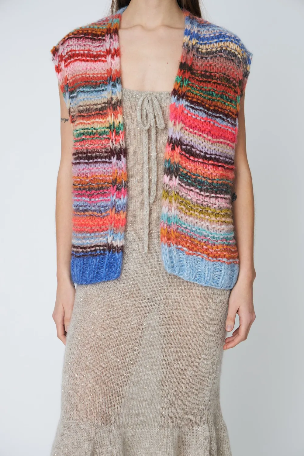 DAWNXDARE BECCALA 900 strikvest multi mohair
