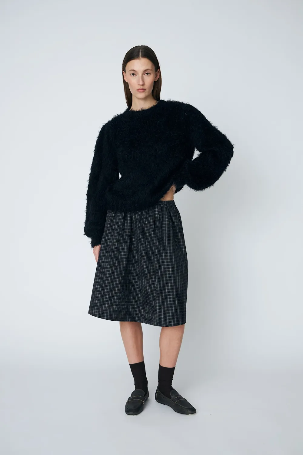 DAWNXDARE Babs pullover 199 Black pelsstrik