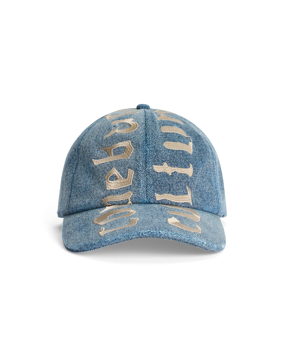 Alis Koston kasket Washed Light Blue broderi