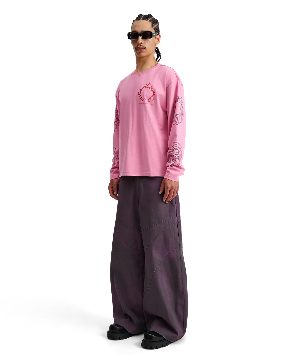 Alis Joshua langærmet t-shirt pink grafik bomuld
