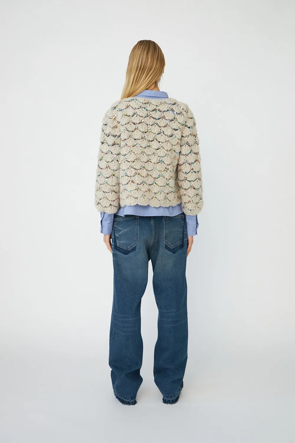 DAWN x DARE Ginza cardigan 900 multi hæklet bomuld