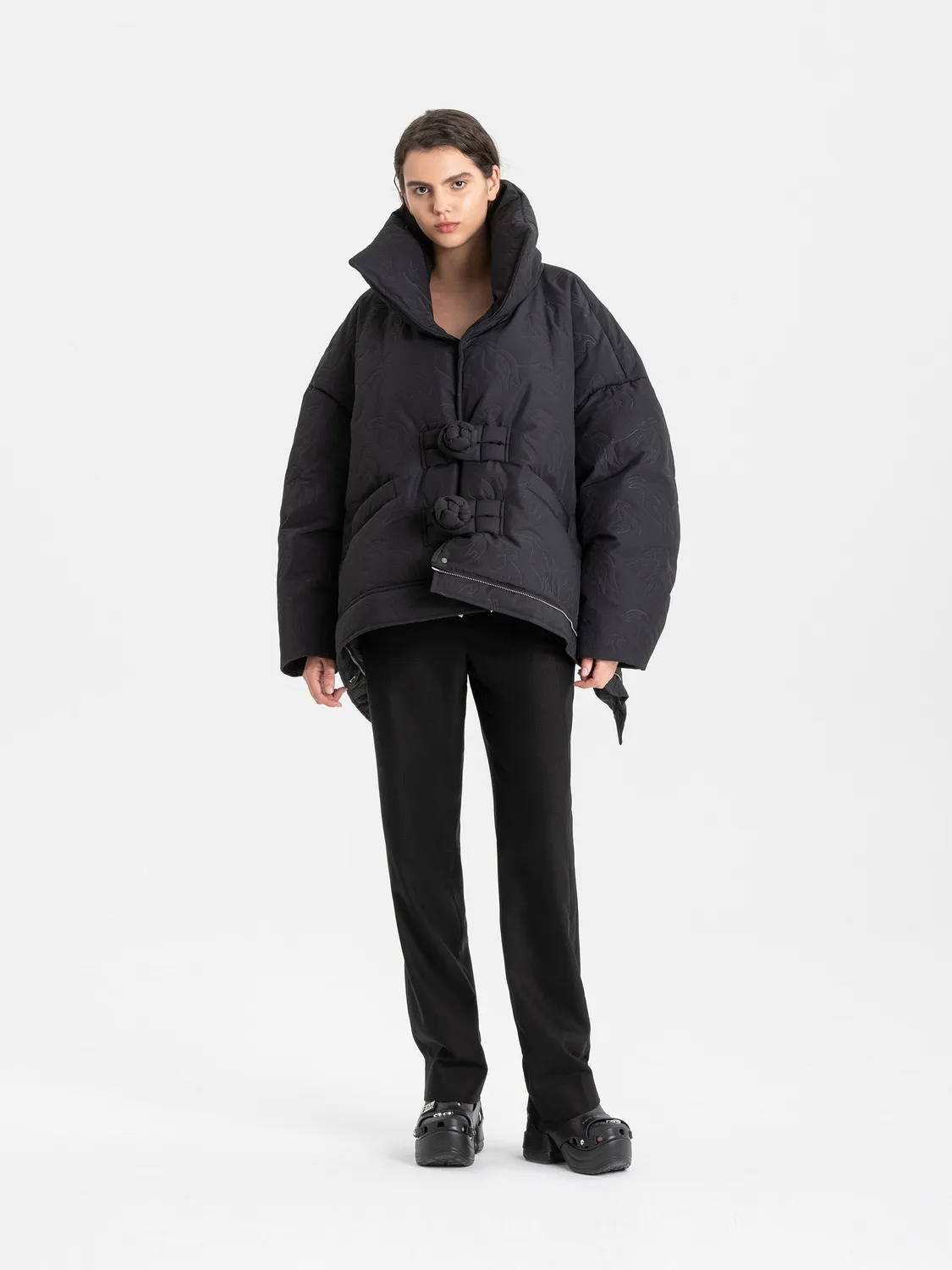 Feng Chen Wang Upside Down Quilted Phoenix jakke
