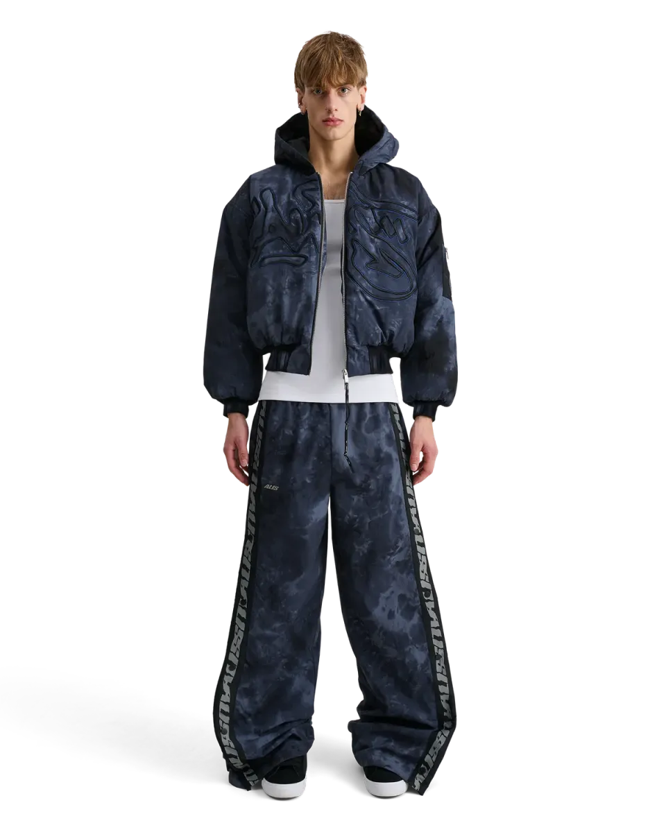 Alis Hoiy bomberjakke Salty Blue broderi cropped