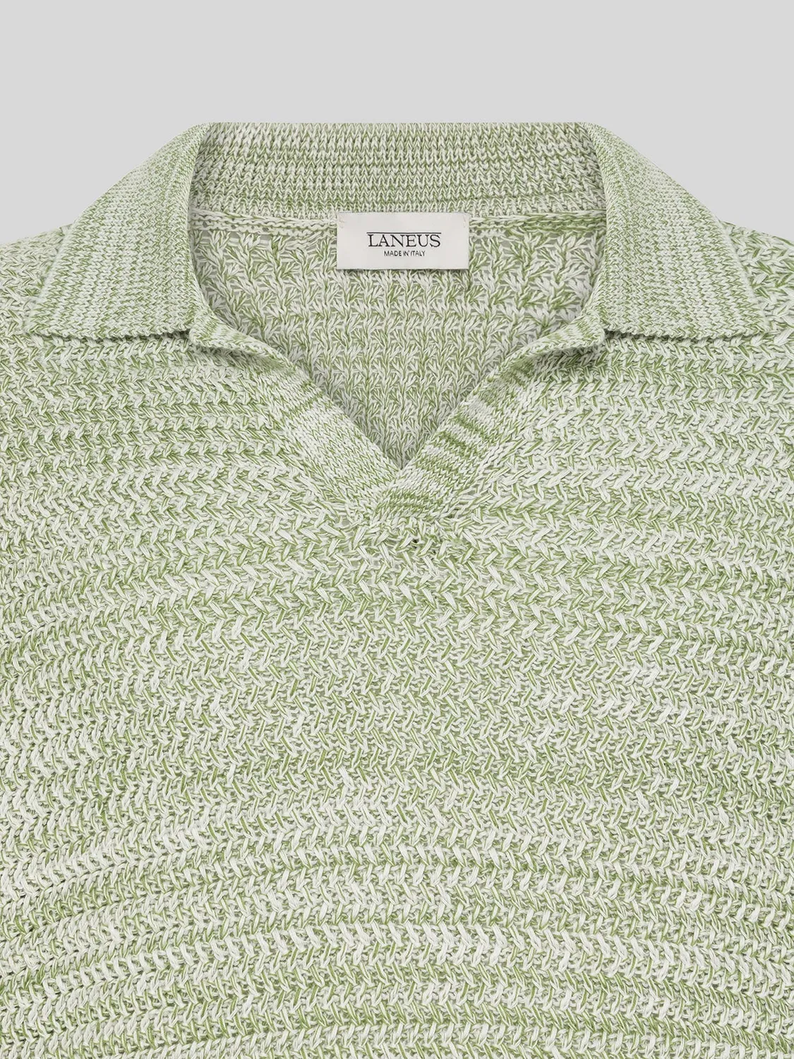 Laneus Knitted Polo strikpolo military green bomuld