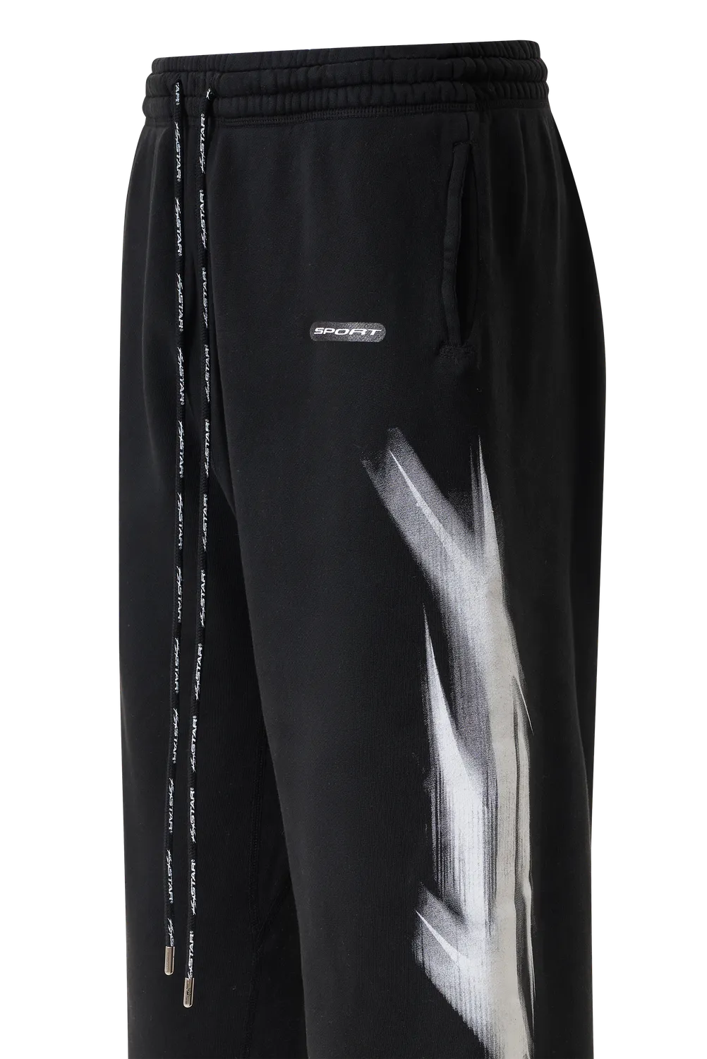 Hellstar Blur 3/4 shorts sort fleece knælange